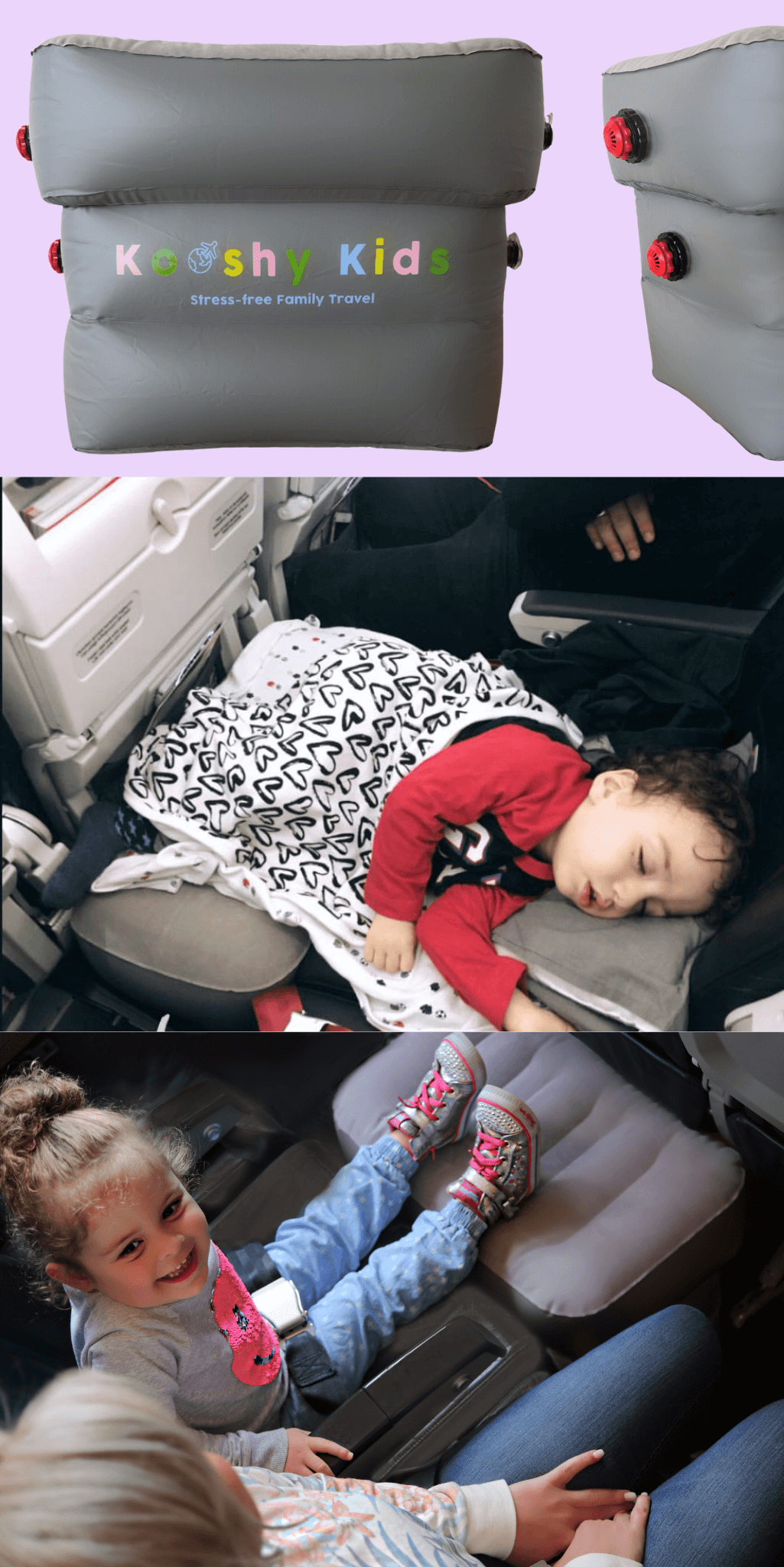 Premium Kooshy Kids Kooshion™ | Footwell Plane Cushion