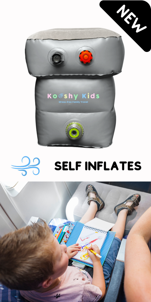 Self-Inflating Kooshy Kids Kooshion | Self Inflatable Plane Cushion